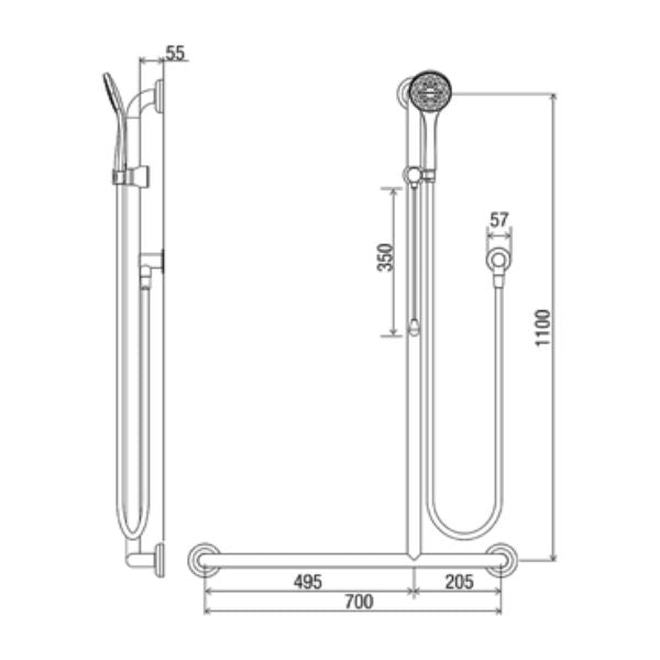 CLAM® Flange Accessible Shower Kit 20