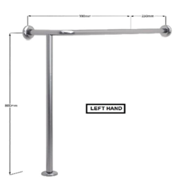 Clam Glange BT21 Bath Assist Grab Rail with Floor Support