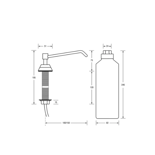 Basin/Vanity Soap Dispenser