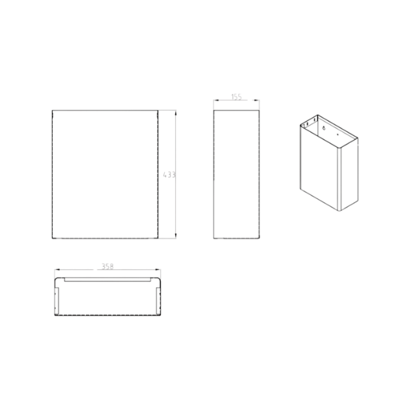 23L Wall Mounted Waste Receptacle