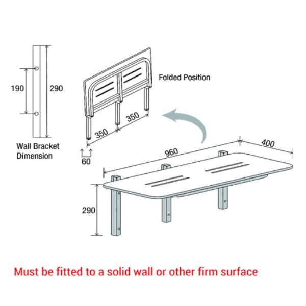 Wall Mounted Foldable Shower Seats