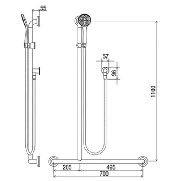 CLAM® Flange Shower Kit 16
