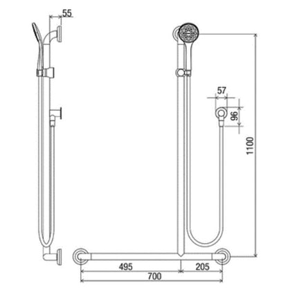 CLAM® Flange Shower Kit 20