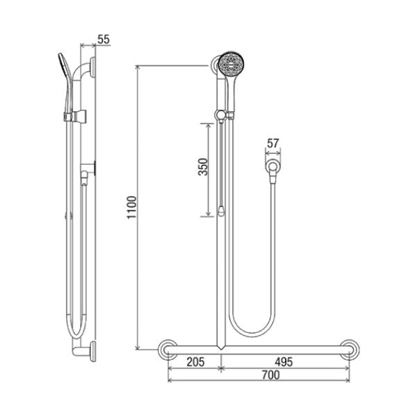 CLAM® Flange Accessible Shower Kit 20