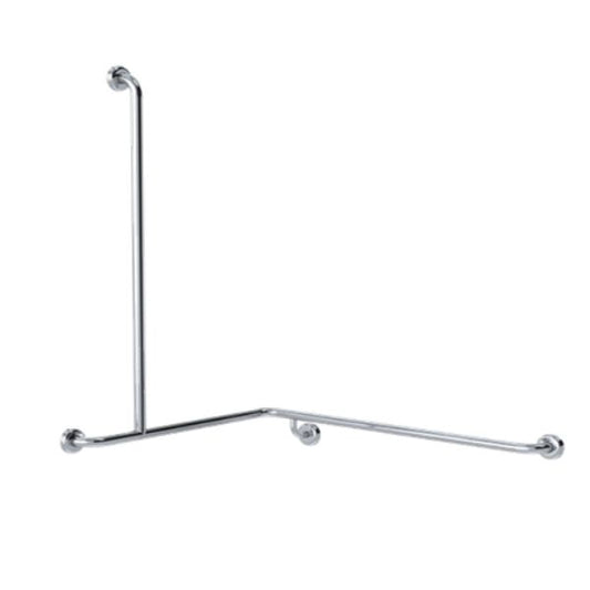 Clam Flange Corner Shower Grab Rail 760mm x 1000mm x 1100mm