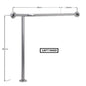 Clam Glange BT21 Bath Assist Grab Rail with Floor Support