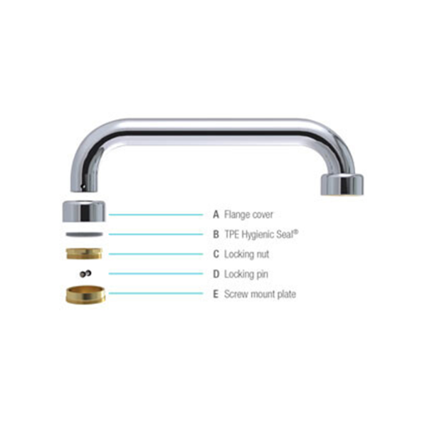 Hygienic Seal® Grab Rail with Under-Mount Towel Rail