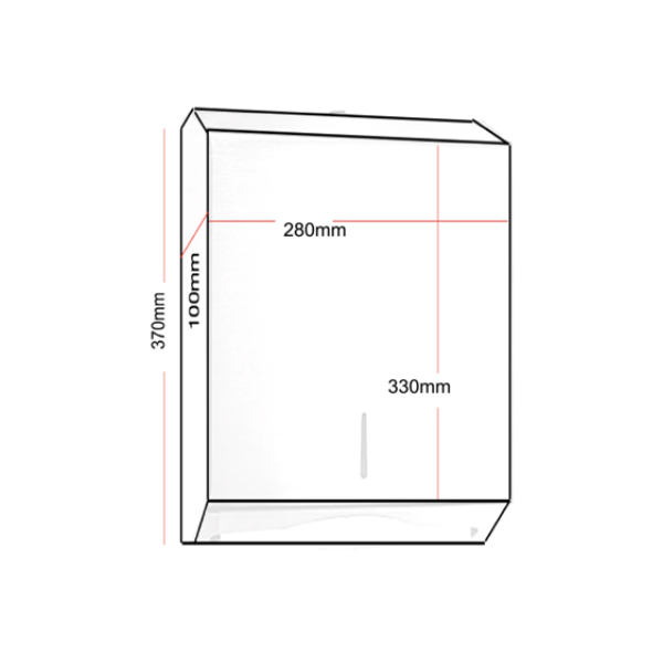 Stainless Steel Slim Paper Towel Dispenser