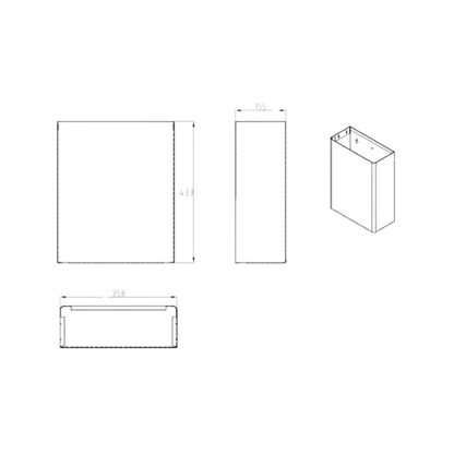 23L Wall Mounted Waste Receptacle