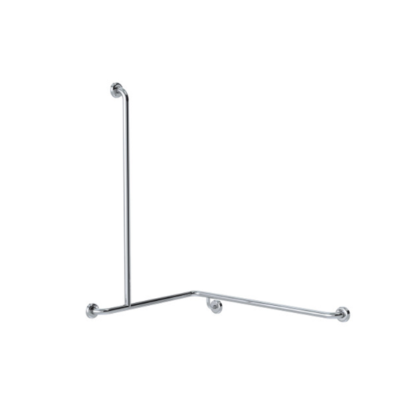 Clam Flange Corner Shower Grab Rail 760mm x 1000mm x 1100mm