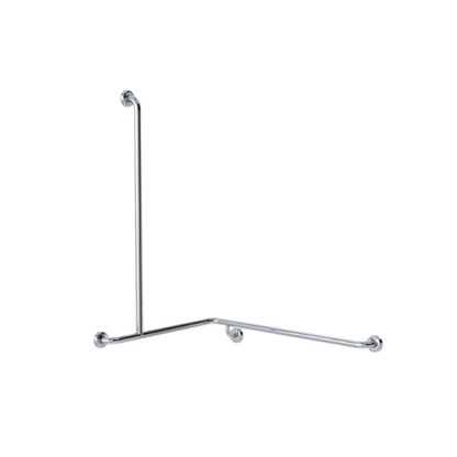 Clam Flange Corner Shower Grab Rail 760mm x 1000mm x 1100mm