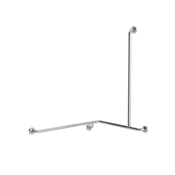 Clam Flange Corner Shower Grab Rail 760mm x 1000mm x 1100mm