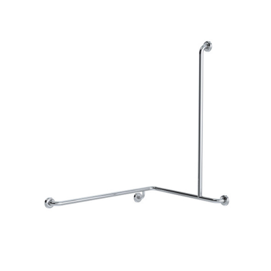 Clam Flange Corner Shower Grab Rail 760mm x 1000mm x 1100mm