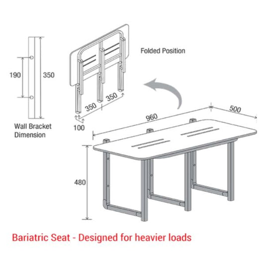 Wall Mounted Foldable Shower Seats