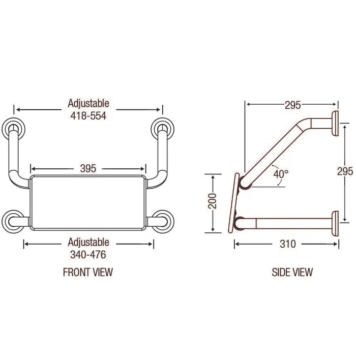 Wall Mounted Toilet Backrest Aid